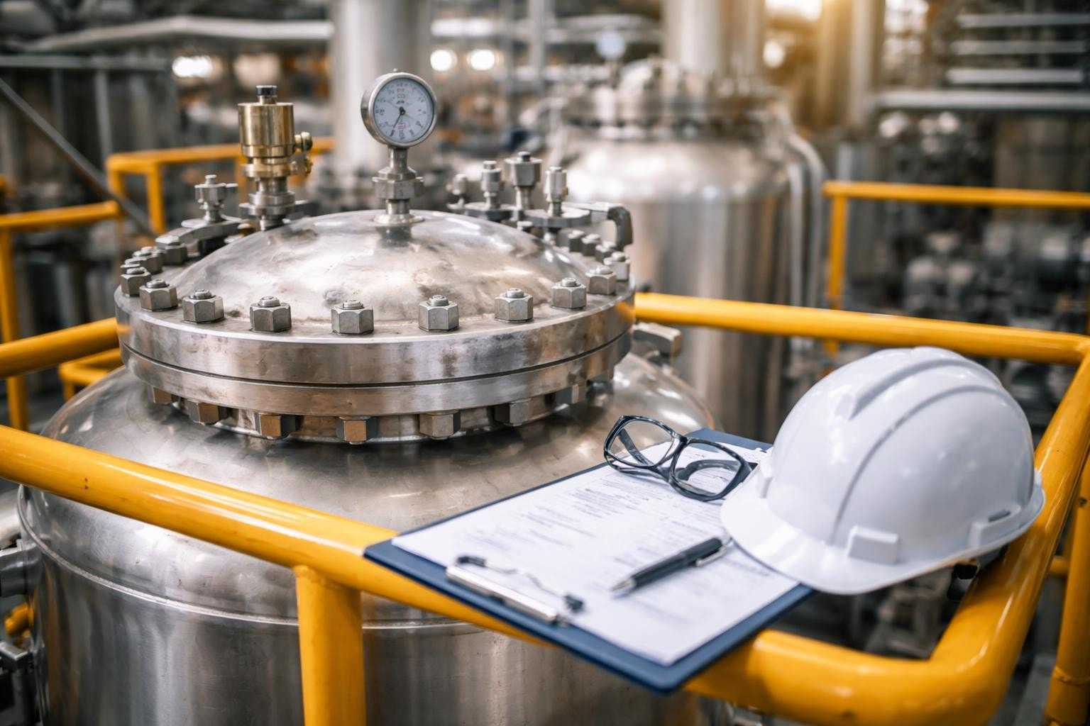 Industrial inspection of pressure equipment